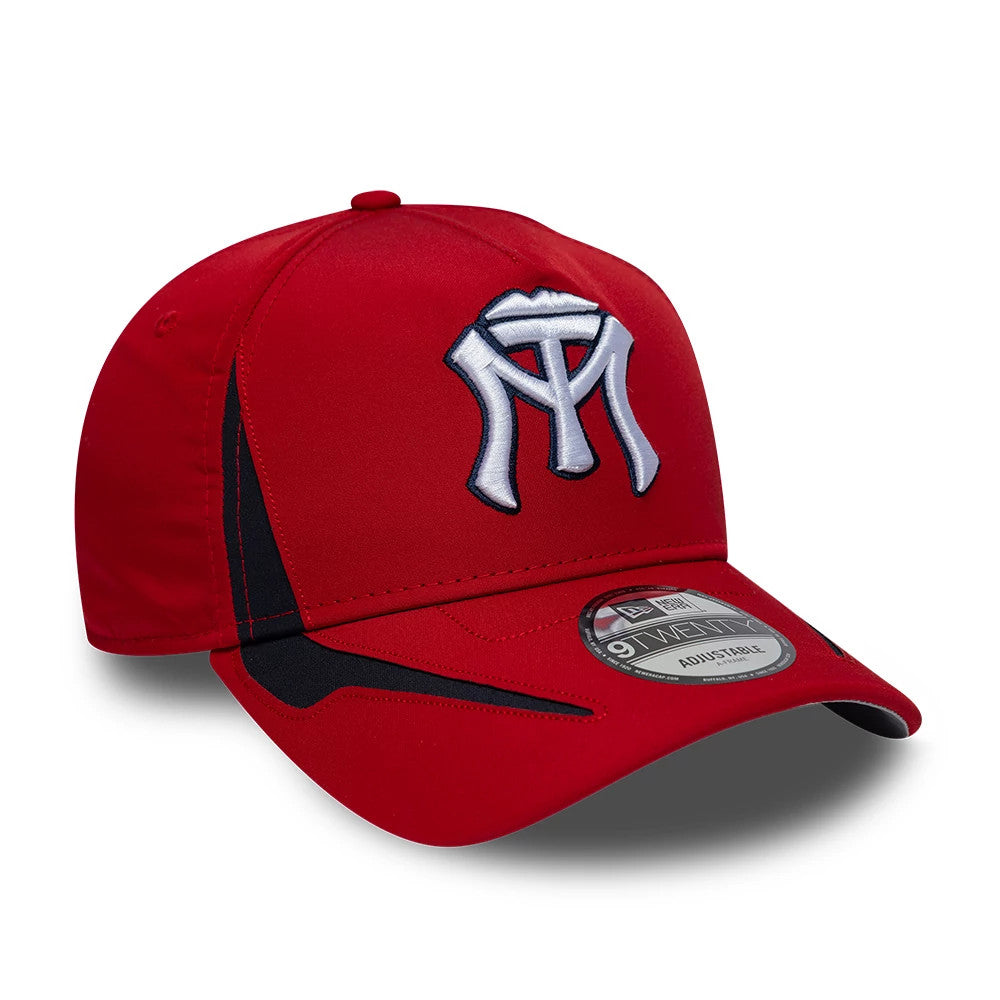 Pictured is this LMB Panel Sultanes De Monterrey 9TWENTY A-Frame cap in red. 4