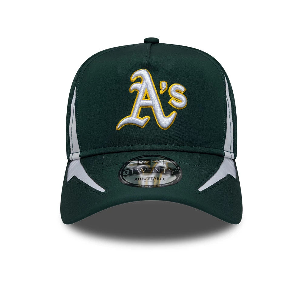 Pictured is this MLB Panel Athletics 9TWENTY A-Frame cap in dark green. 3