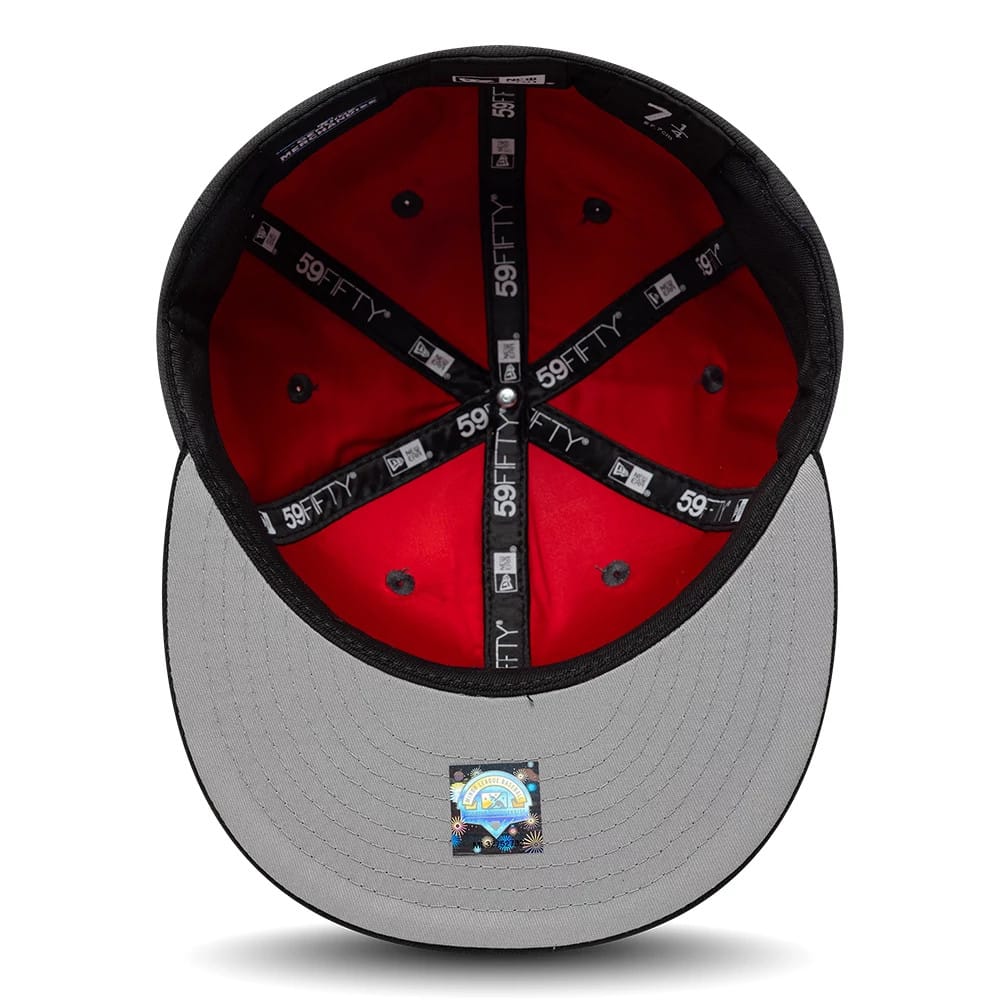 Pictured is this MiLB Multi Logo Vancouver Canadians 59FIFTY Fitted cap in charcoal. 2