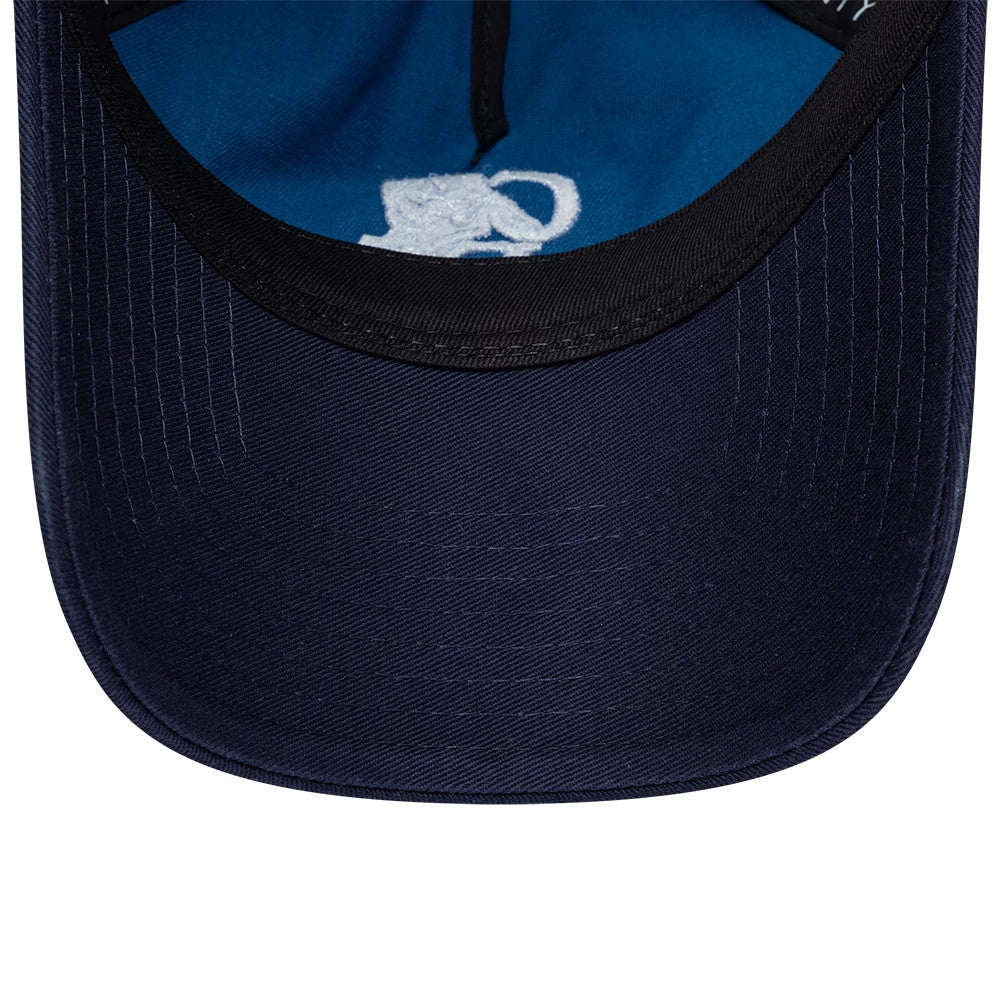 Pictured is this Retro Goal Keeper Chelsea FC Lion Crest 9TWENTY A-Frame cap in blue. 7