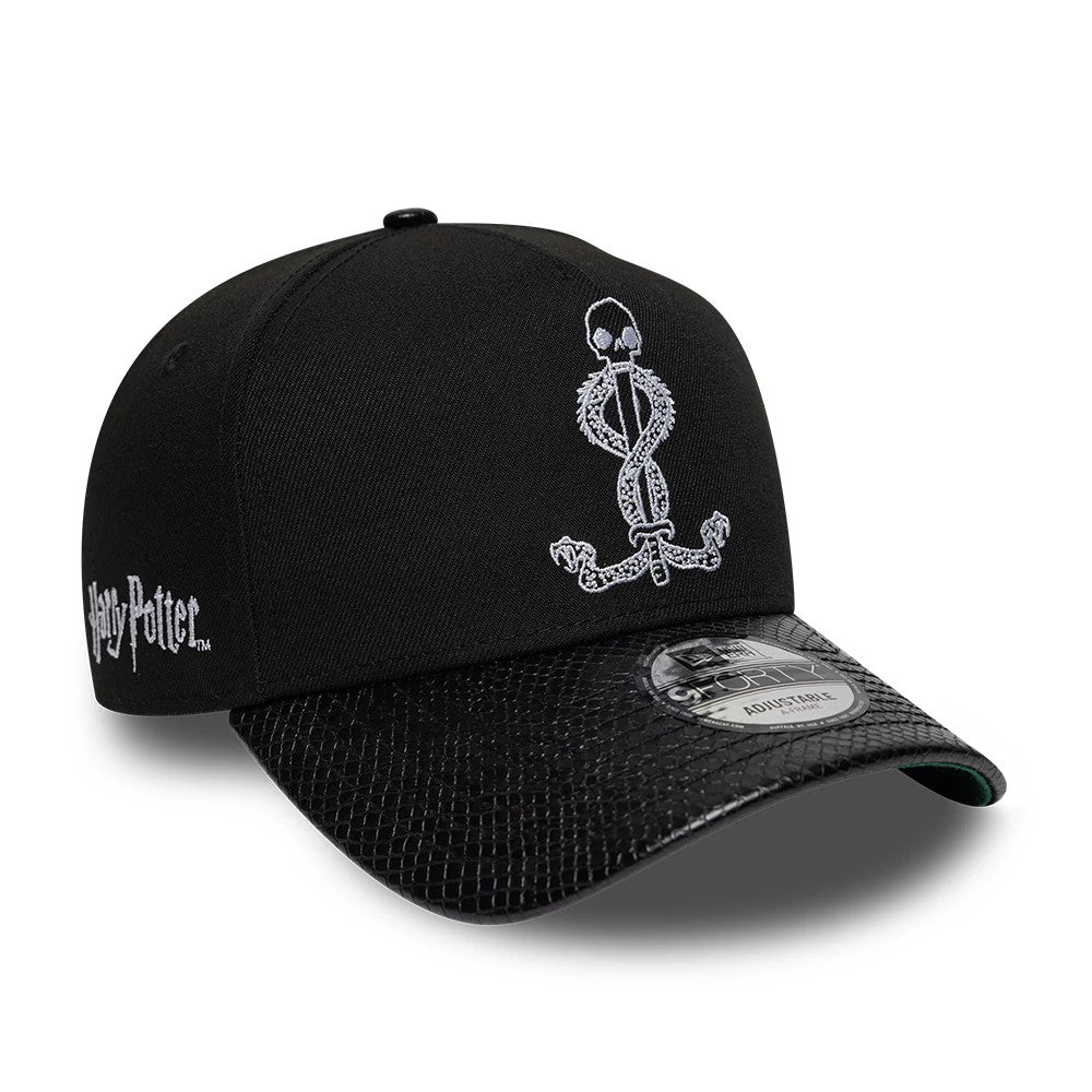 Pictured is this Harry Potter Slytherin 9FORTY A-Frame cap in black. 1