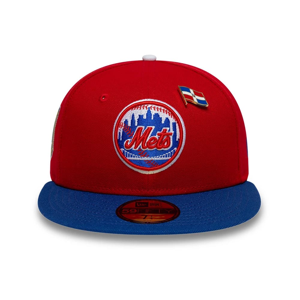 Pictured is this MLB Sister Cities New York Mets 59FIFTY Fitted cap in red & blue. 3