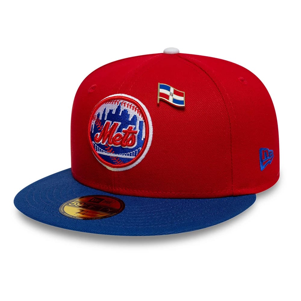 Pictured is this MLB Sister Cities New York Mets 59FIFTY Fitted cap in red & blue. 4