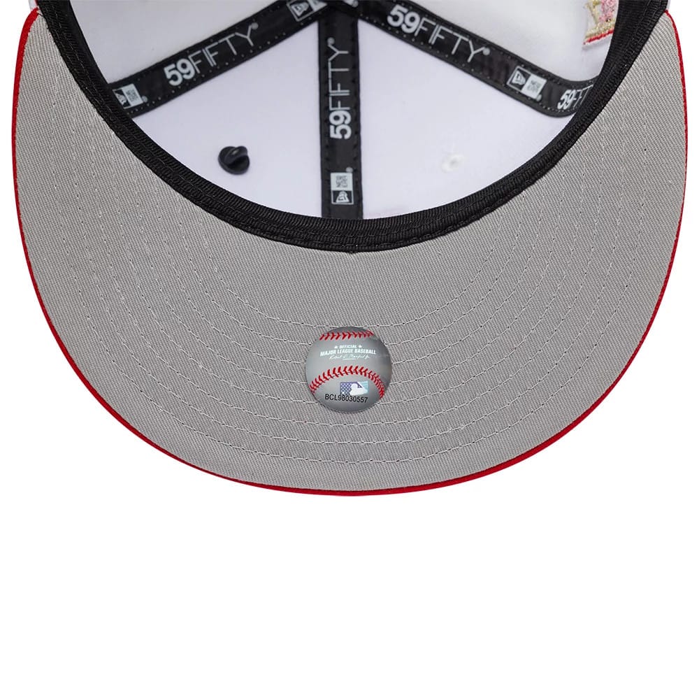 Pictured is this MLB Sister Cities LA Dodgers 59FIFTY Fitted cap in white. 2