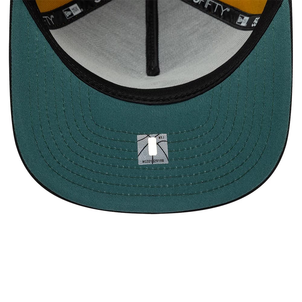 Pictured is this NBA Chicago Bulls 59FIFTY A-Frame Fitted cap in gold. 2