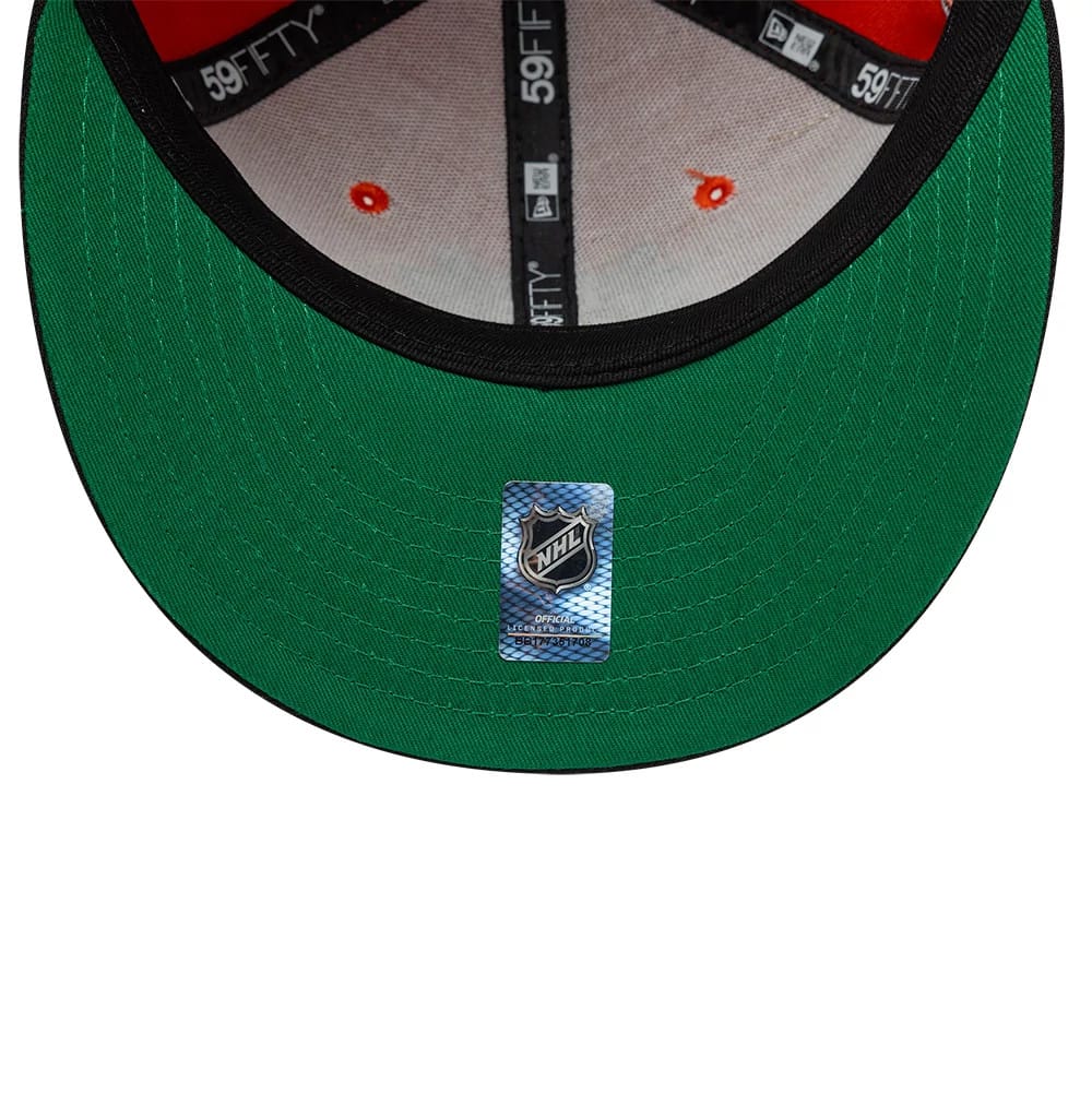 Pictured is this NHL Champions Anaheim Ducks 59FIFTY Fitted cap in orange. 2