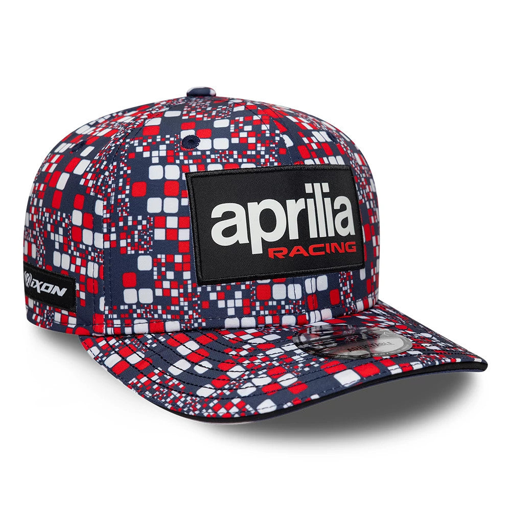 Pictured is this Aprilia Replica Silverstone Race Special 9SEVENTY Stretch Snap cap in blue. 4