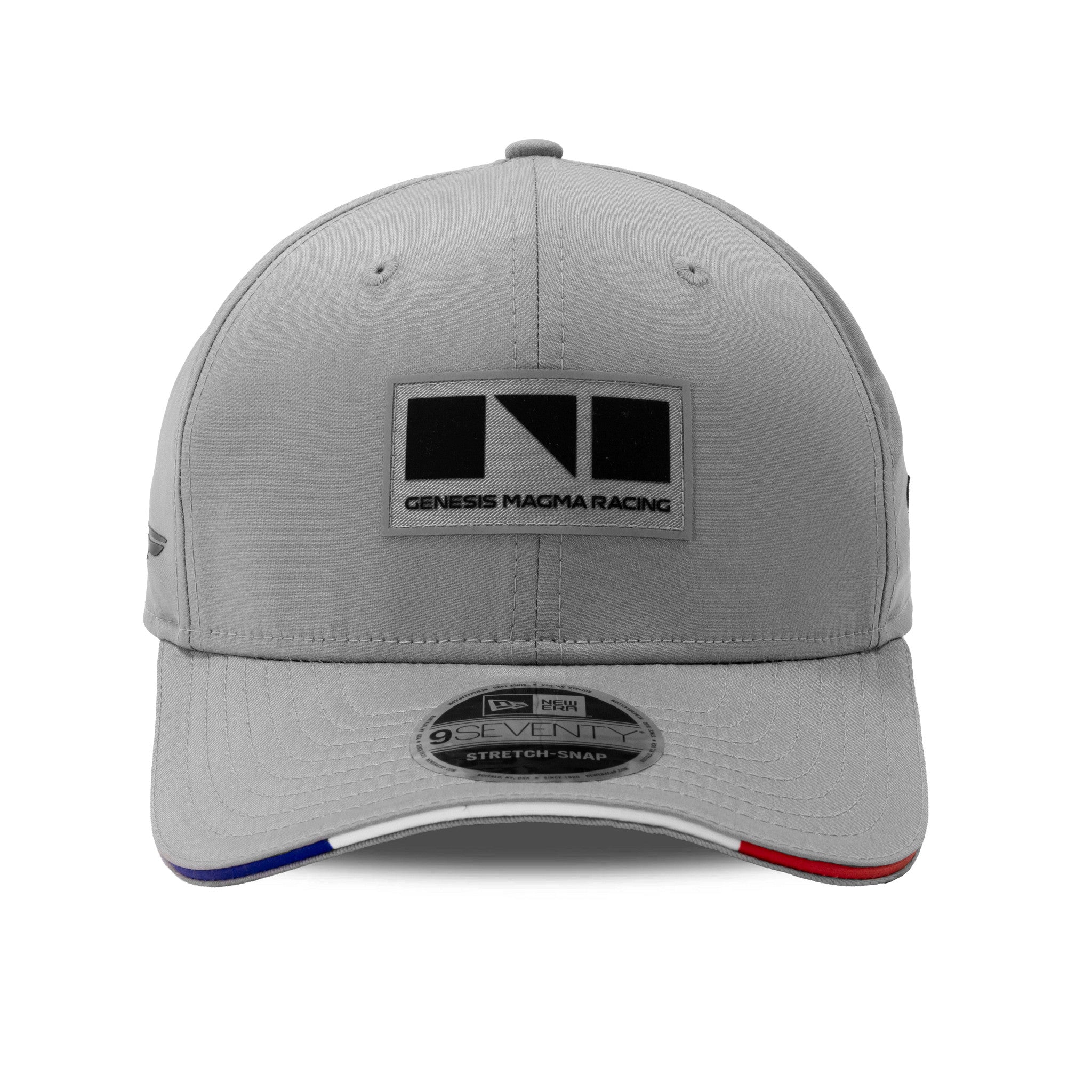 Pictured is this Special Edition Genesis Magma Racing 9SEVENTY Stretch Snap cap in grey. 2