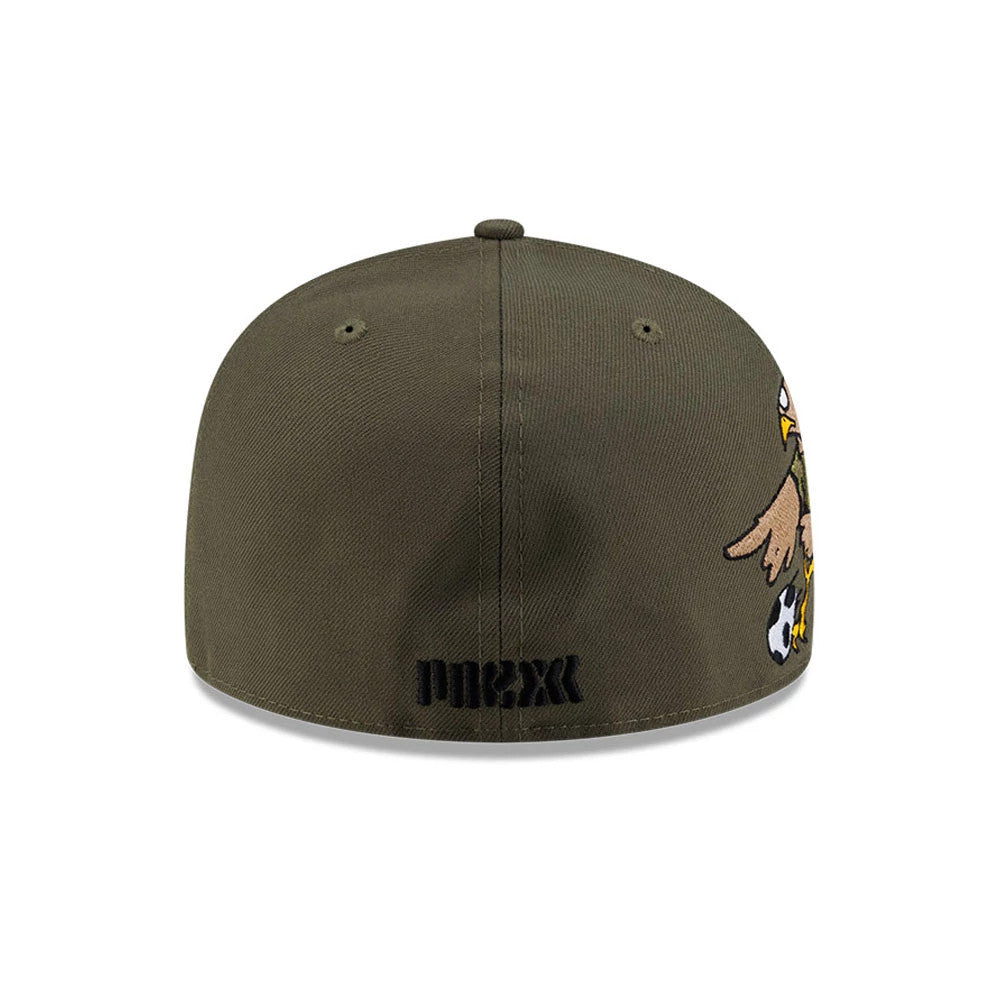 Pictured is this Roji Soccer 59FIFTY Fitted cap in green. 7