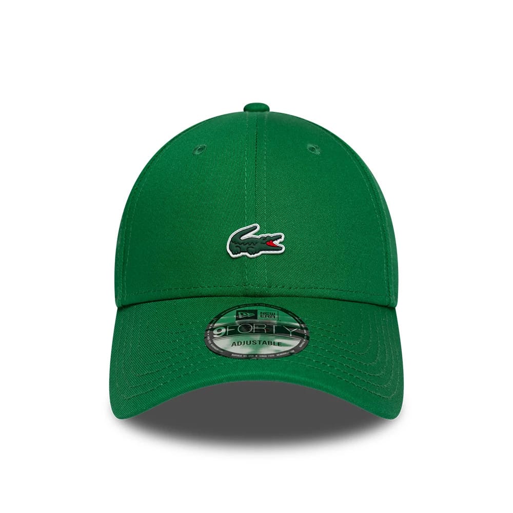 Pictured is this Lacoste X New Era 9FORTY cap in green. 2