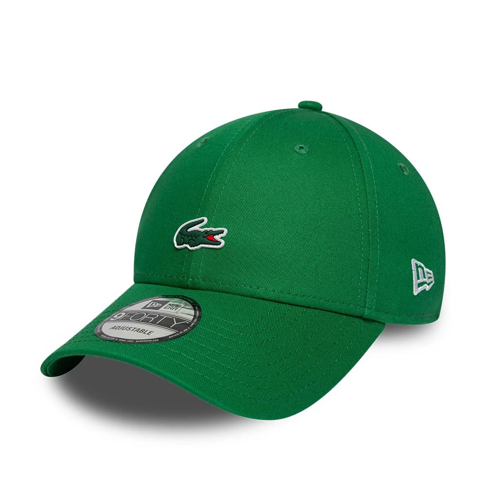 Pictured is this Lacoste X New Era 9FORTY cap in green. 1