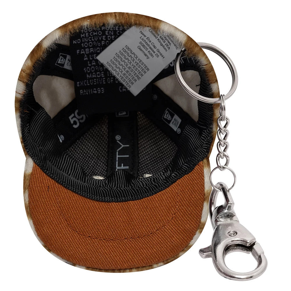 Pictured is this MLB Animal Mini Cap New Era Key Chain in Cow Print. 5