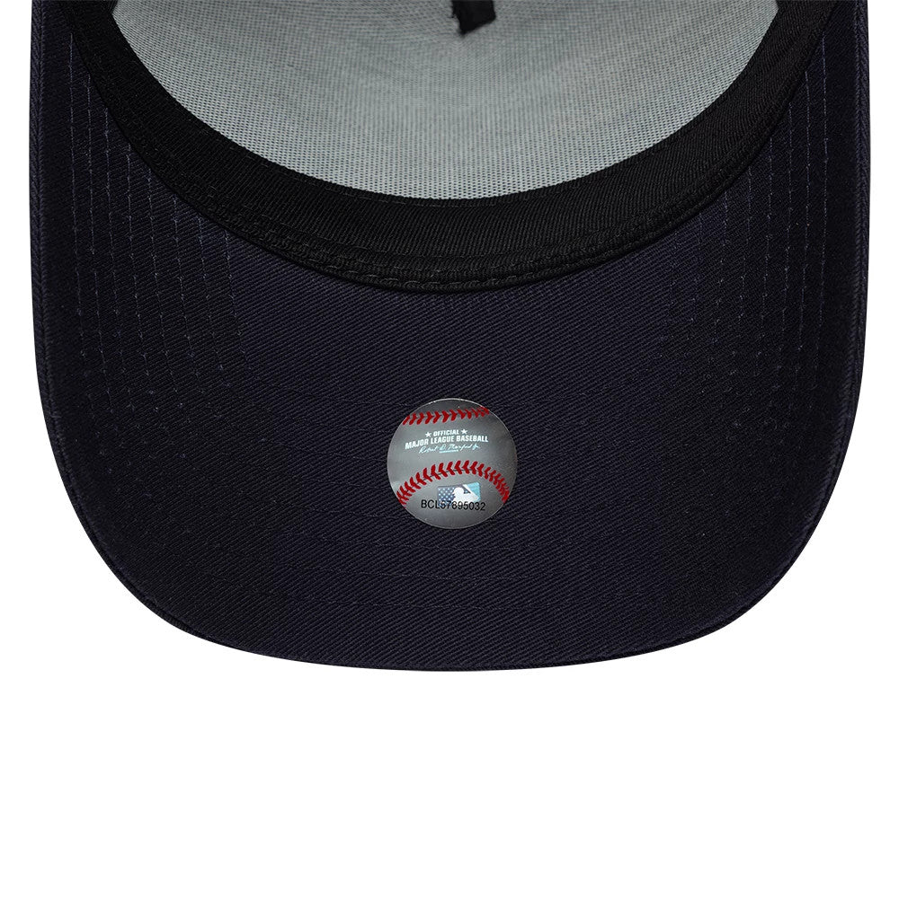 Pictured is this MLB Team Outline New York Yankees 9FORTY E-Frame cap in navy. 5
