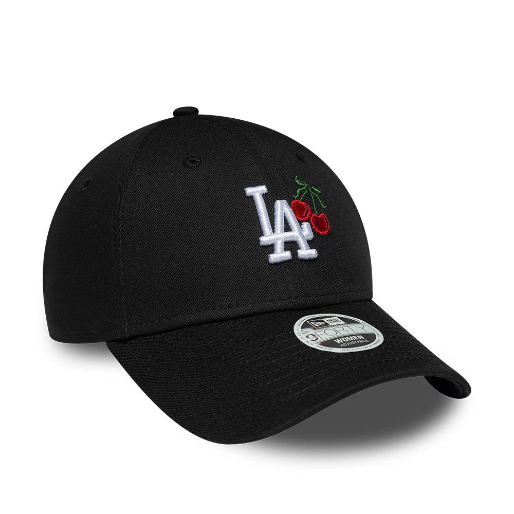 Pictured is this Womens MLB Fruit Icon LA Dodgers 9FORTY cap in black. 3