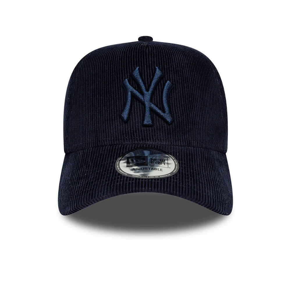Pictured is this MLB Cord New York Yankees 9FORTY E-Frame cap in navy. 2