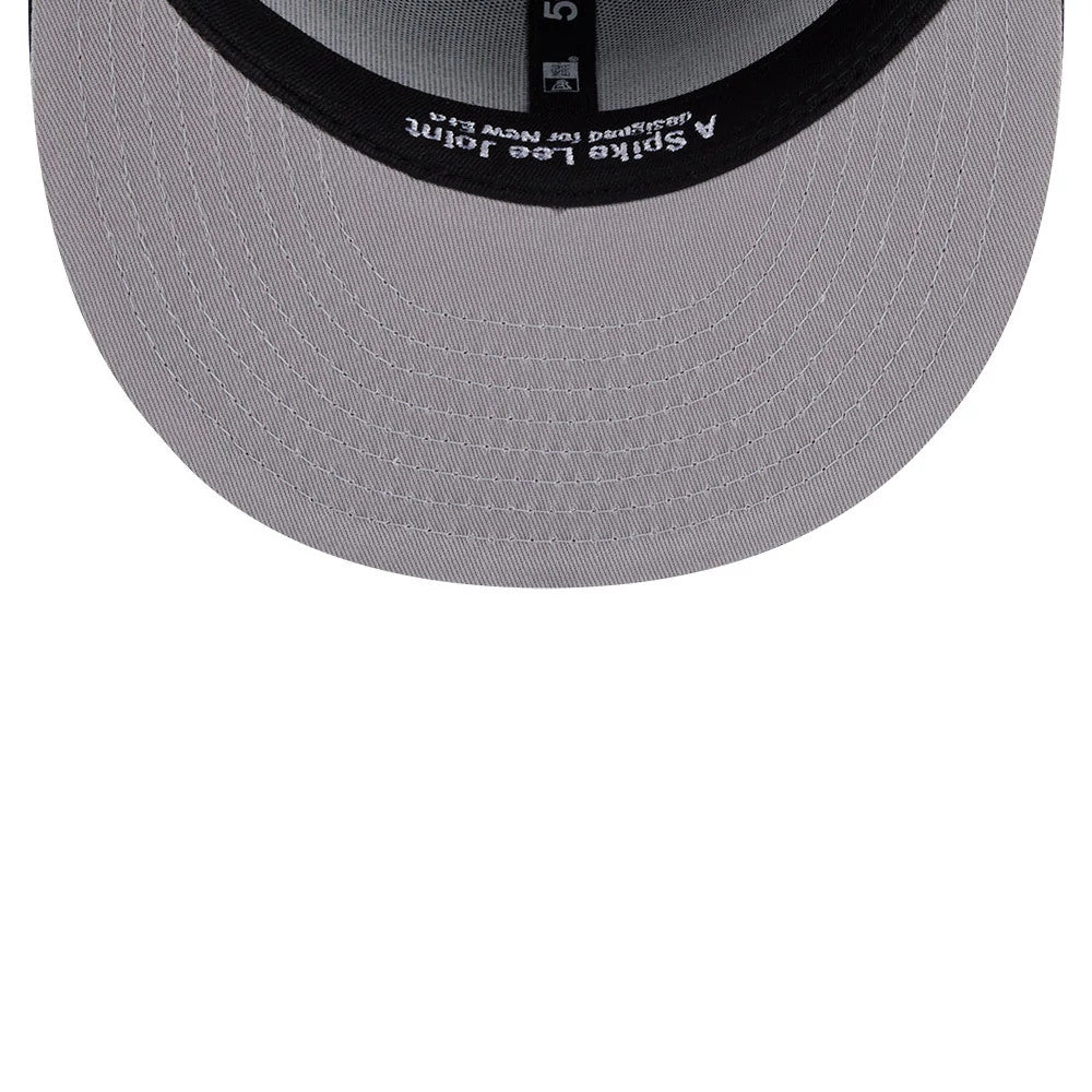Pictured is this MLB X Spike Lee Script New York Yankees 59FIFTY Fitted cap in navy. 2