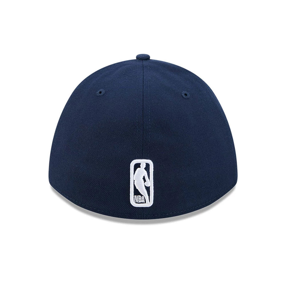 Pictured is this NBA Team Indiana Pacers 39THIRTY M-Crown Stretch Fit cap in dark blue. 7