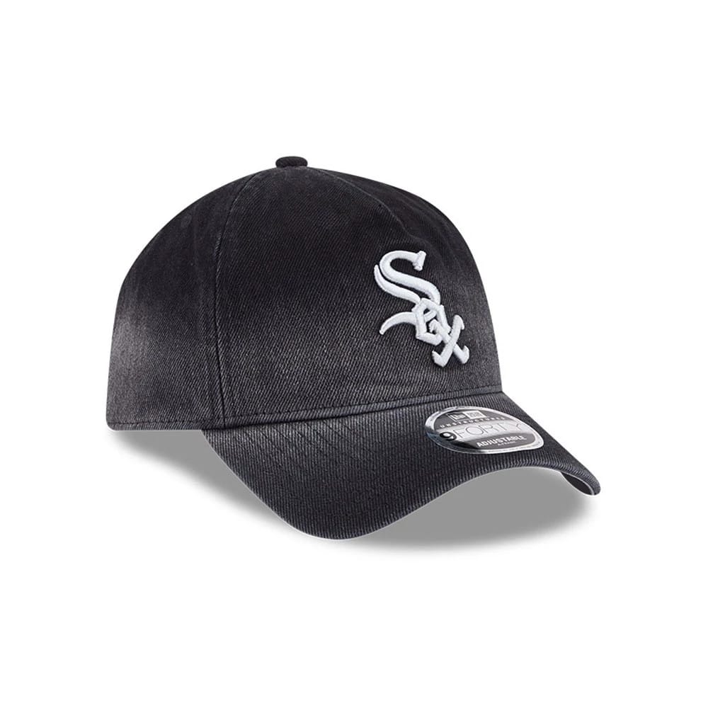 Pictured is this MLB Washed Denim Chicago White Sox 9FORTY A-Frame Unstructured cap in black. 4