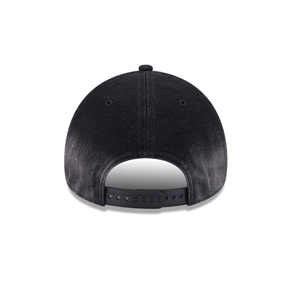 Pictured is this MLB Washed Denim Boston Red Sox 9FORTY A-Frame Unstructured cap in black. 7