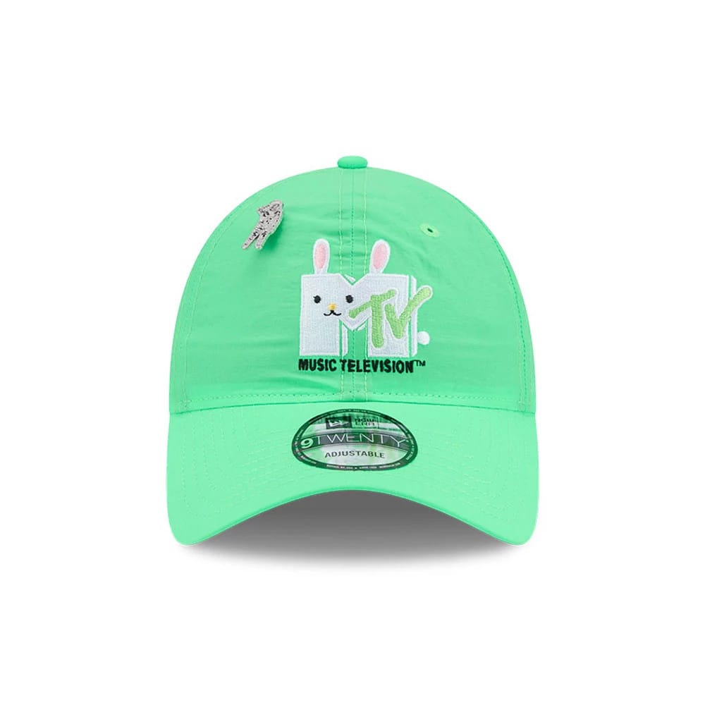 Pictured is this MTV Logo 9TWENTY cap in bright green. 3