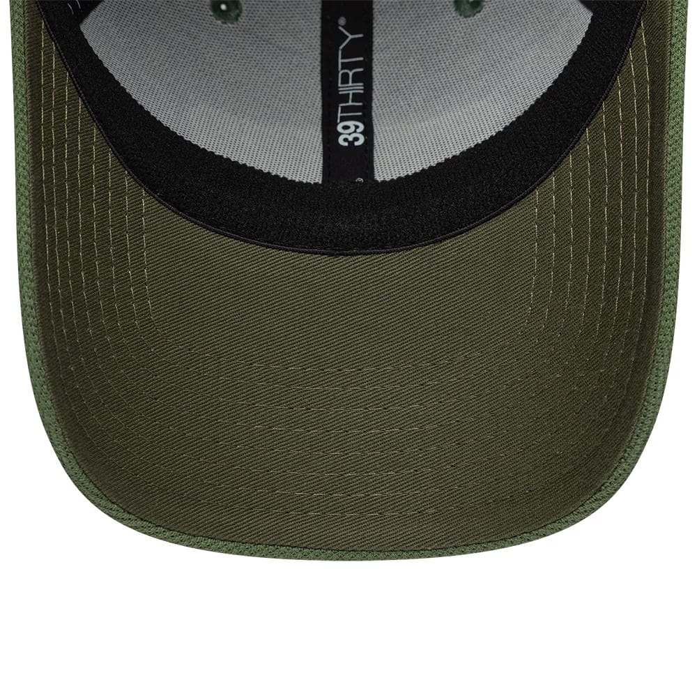 Pictured is this New Era Jersey 39THIRTY Stretch Fit cap in green. 2