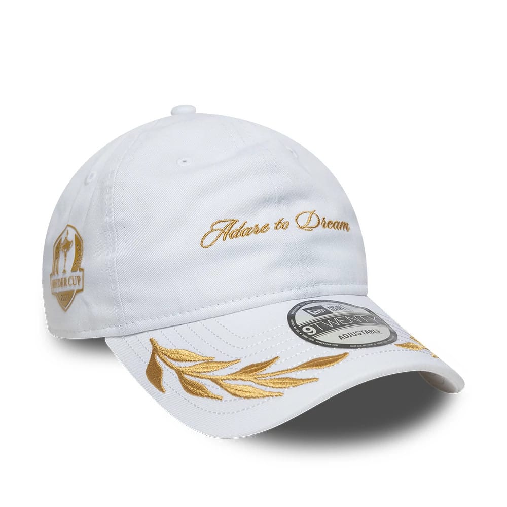 Pictured is this Dare To Dream Ryder Cup Europe 2027 9TWENTY cap in white. 1