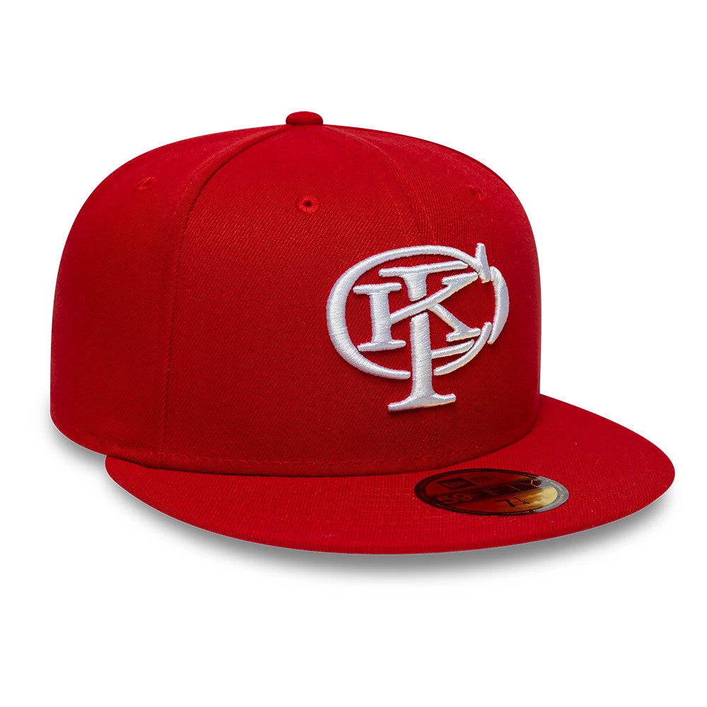 Pictured is this Gettomasa X New Era 59FIFTY Fitted cap in red. 4