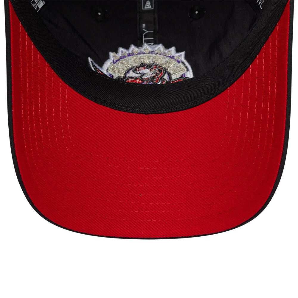 Pictured is this NBA Hardwood Classic Nylon Toronto Raptors 9TWENTY cap in black. 2