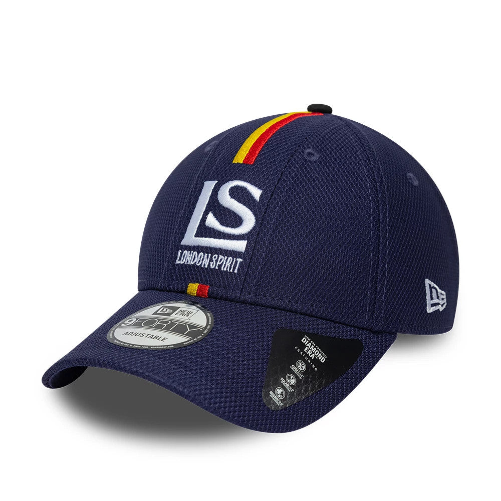 Pictured is this The Hundred 2026 London Spirit Diamond Era 9FORTY Adjustable cap in dark blue. 1