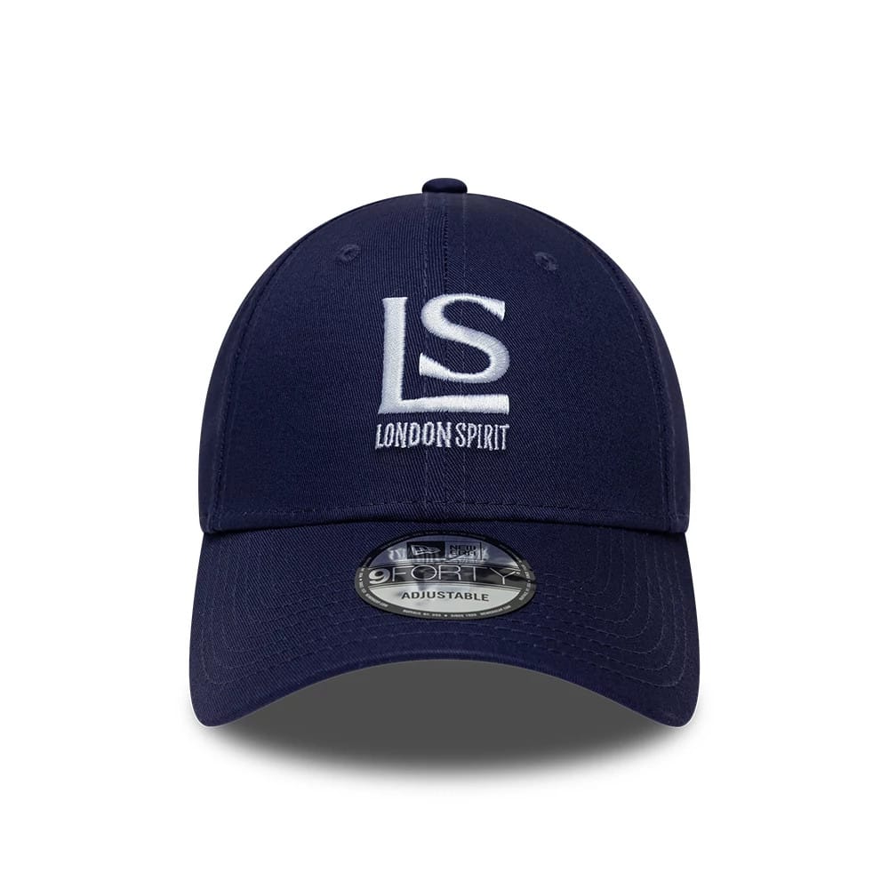 Pictured is this The Hundred 2026 London Spirit 9FORTY Adjustable cap in dark blue. 2