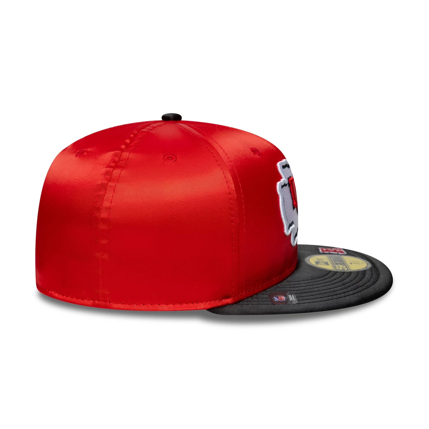 Pictured is this NFL Satin Kansas City Chiefs 59FIFTY Fitted cap in red & black. 7