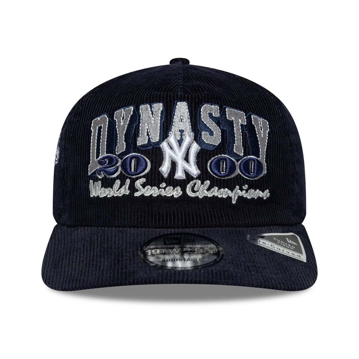 Pictured is this MLB Retro Dynasty New York Yankees Cord 19TWENTY cap in navy. 3