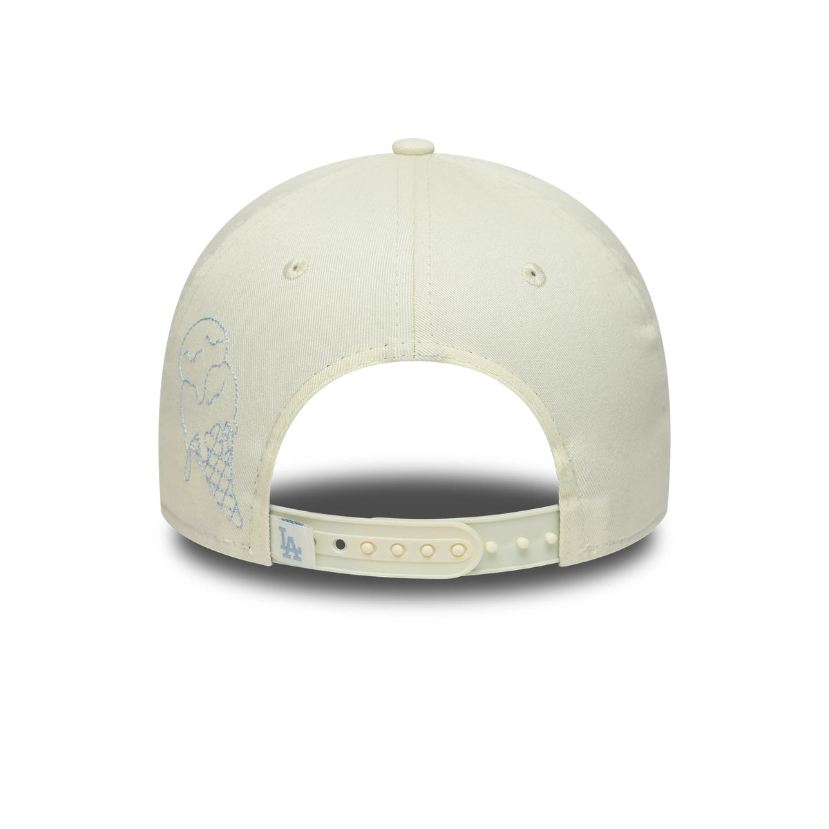 Pictured is this MLB Palm LA Dodgers 9FORTY A-Frame cap in white & blue. 4