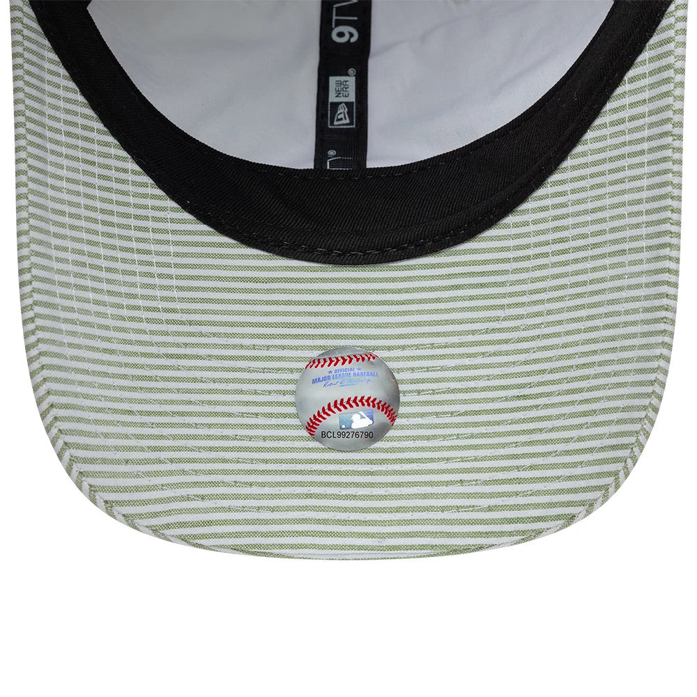 Pictured is this MLB Stripe LA Dodgers 9TWENTY cap in green and blue. 7