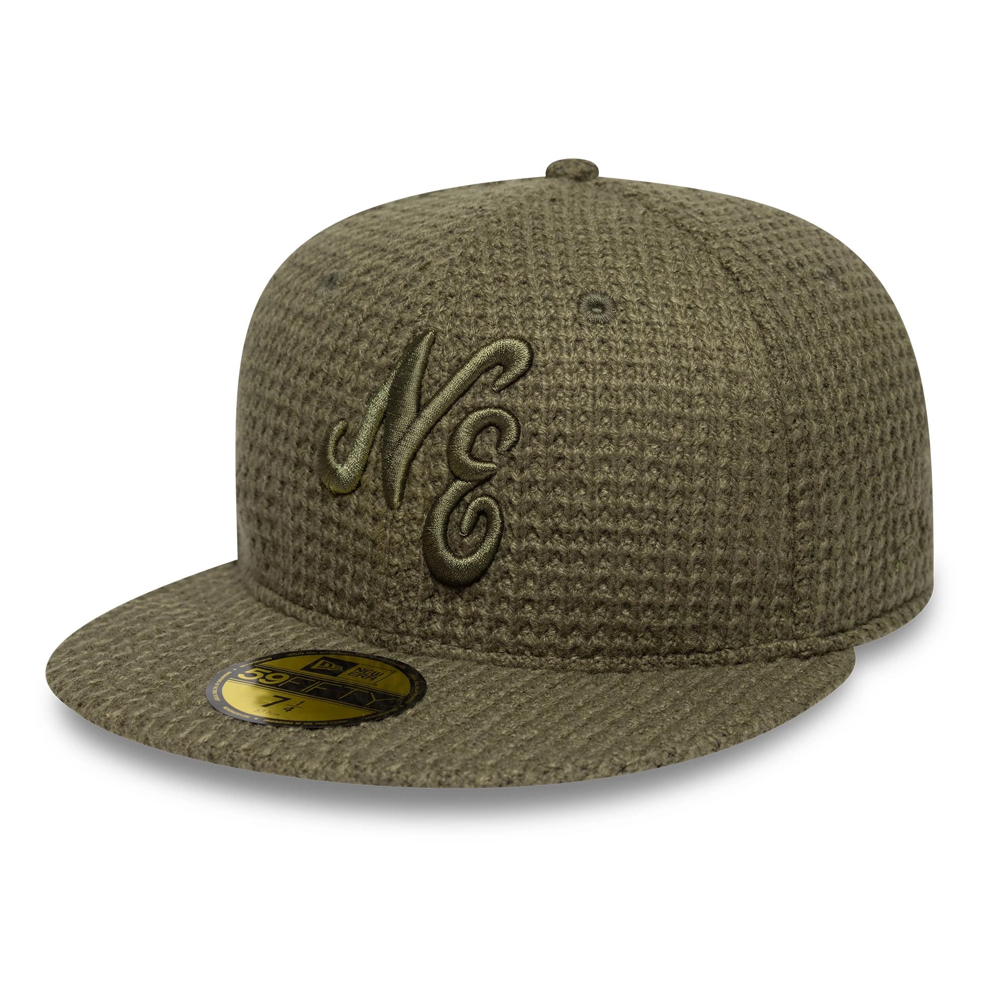 Pictured is this New Era Knitted New Era 59FIFTY Fitted cap in green. 1
