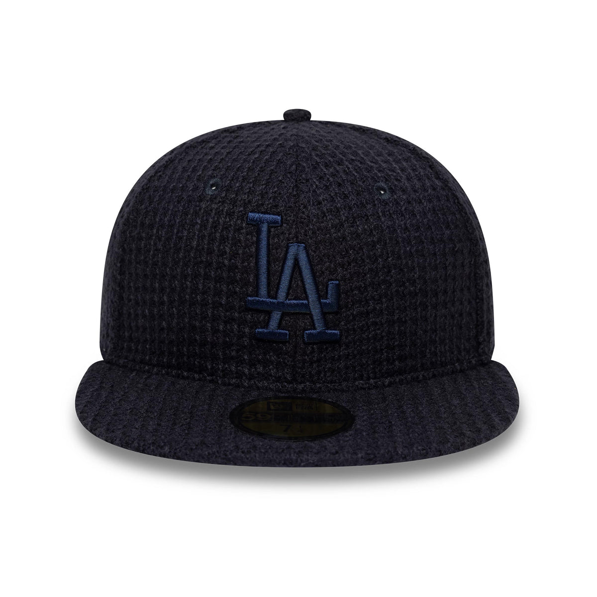 Pictured is this MLB Knitted LA Dodgers 59FIFTY Fitted cap in navy. 2