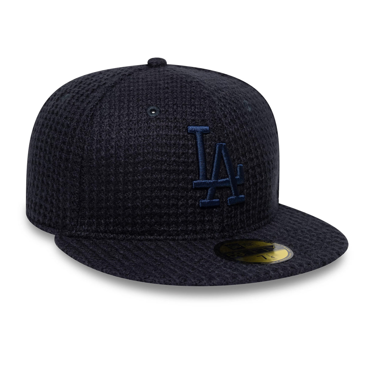 Pictured is this MLB Knitted LA Dodgers 59FIFTY Fitted cap in navy. 3