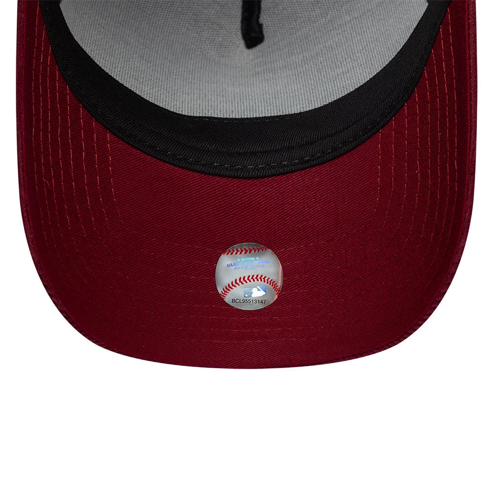 Pictured is this MLB Entry Cord Detroit Tigers 9FORTY E-Frame cap in dark red. 7