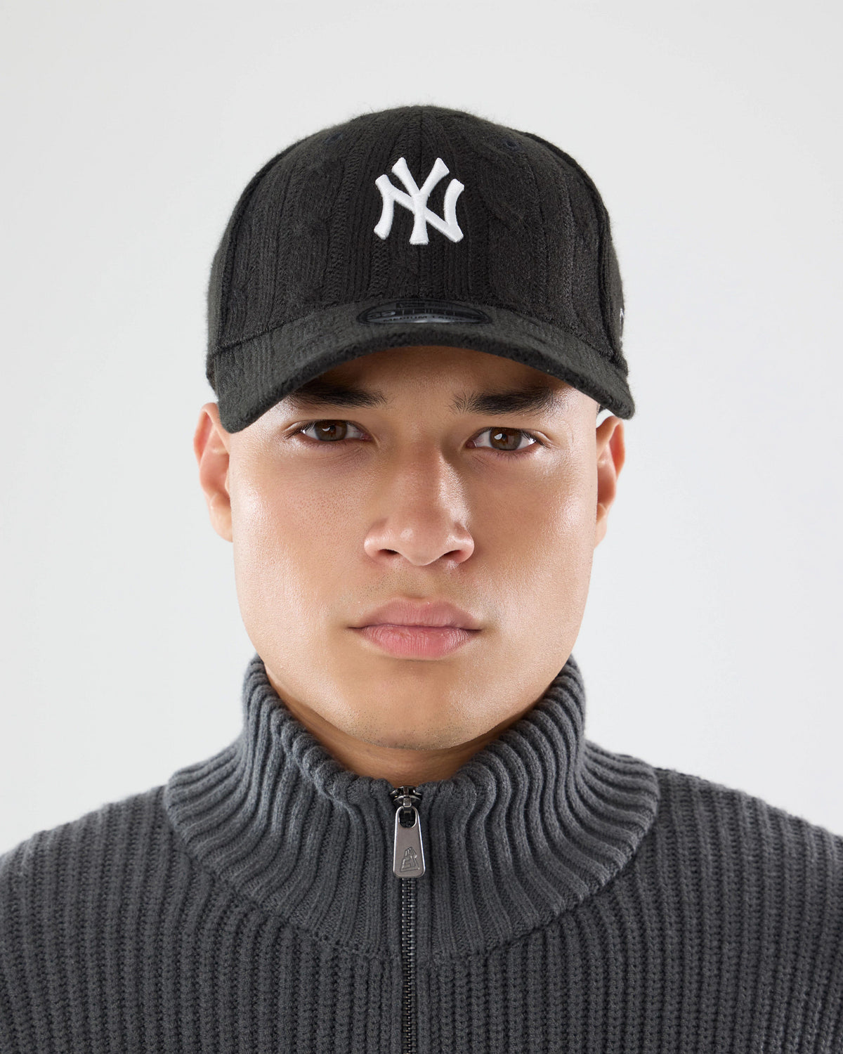 Pictured is this MLB Knitted New York Yankees 39THIRTY Stretch Fit cap in black. 3