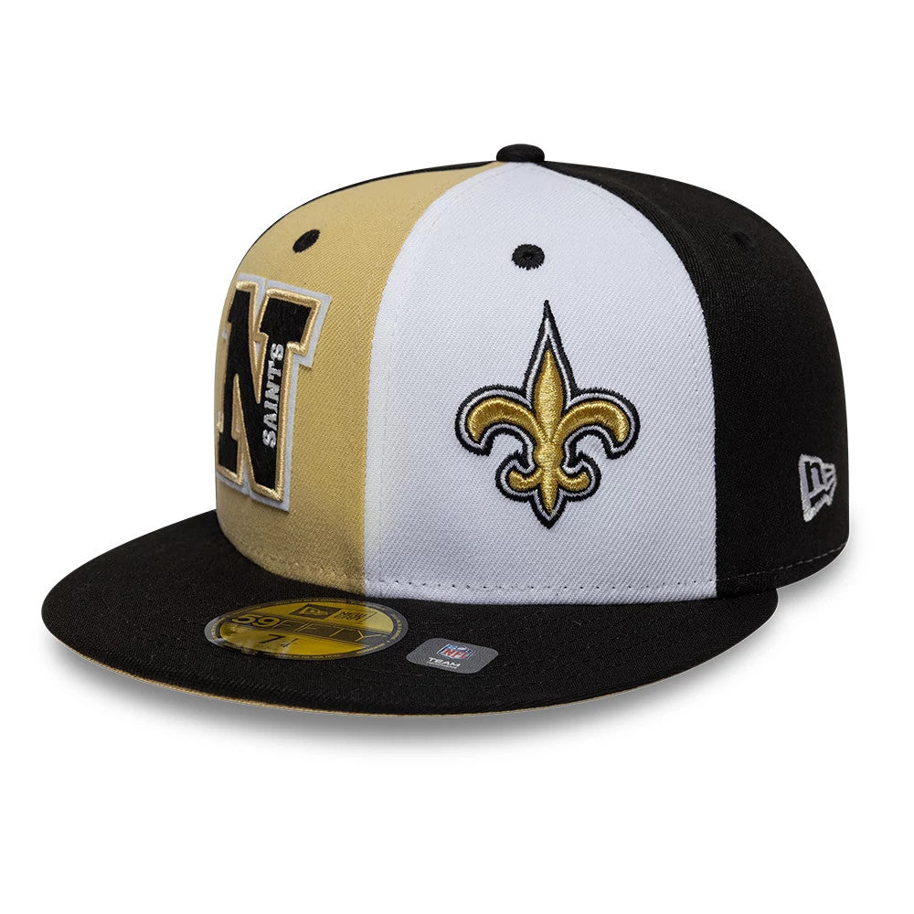Pictured is this NFL International Games New Orleans Saints 59FIFTY Fitted cap in black. 1