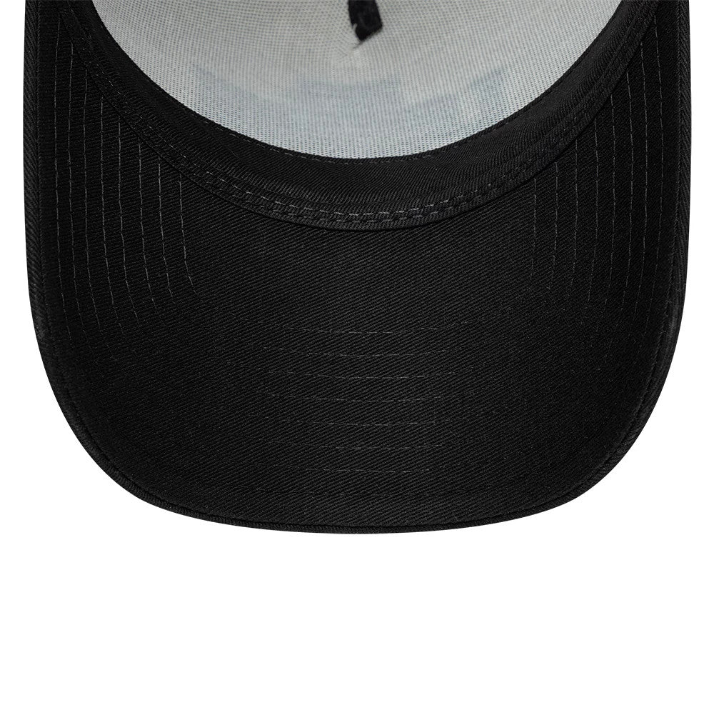 Pictured is this NFL International Games 2026 London Jacksonville Jaguars 9FORTY A-Frame Trucker cap in black. 5
