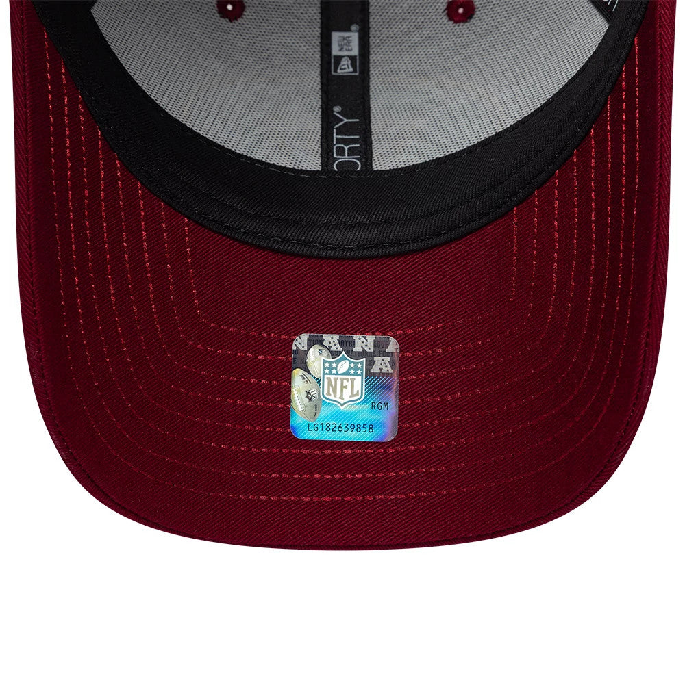 Pictured is this NFL International Games 2026 London Washington Commanders 9FORTY cap in dark red. 7