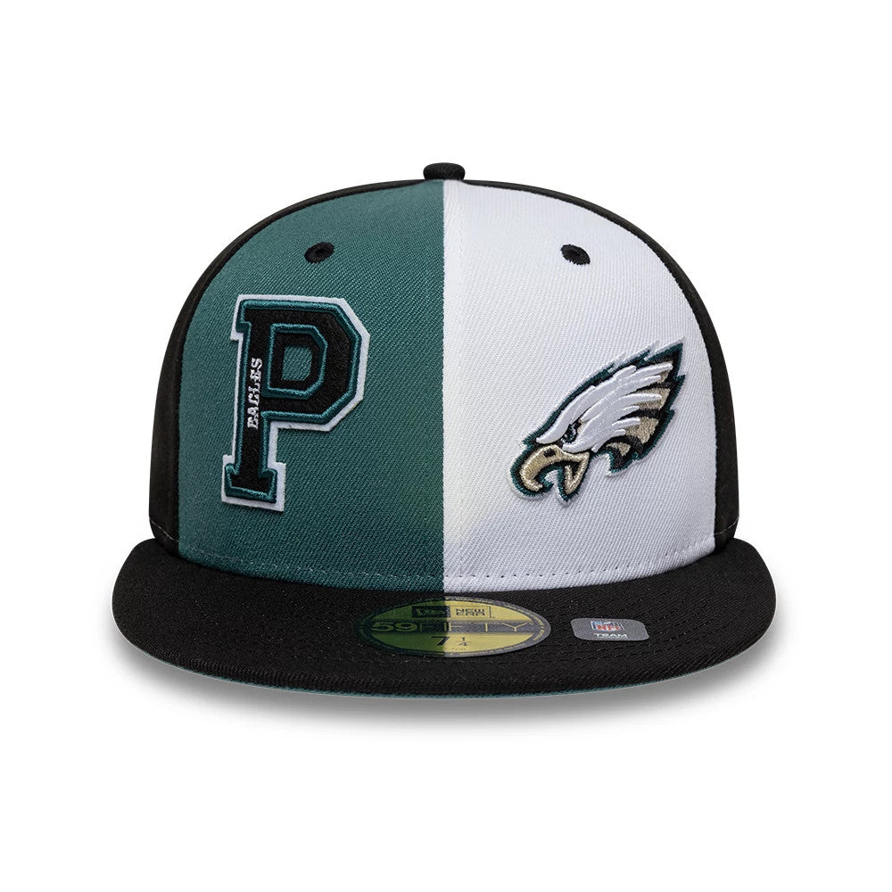 Pictured is this NFL International Games Philadelphia Eagles 59FIFTY Fitted cap in black. 2