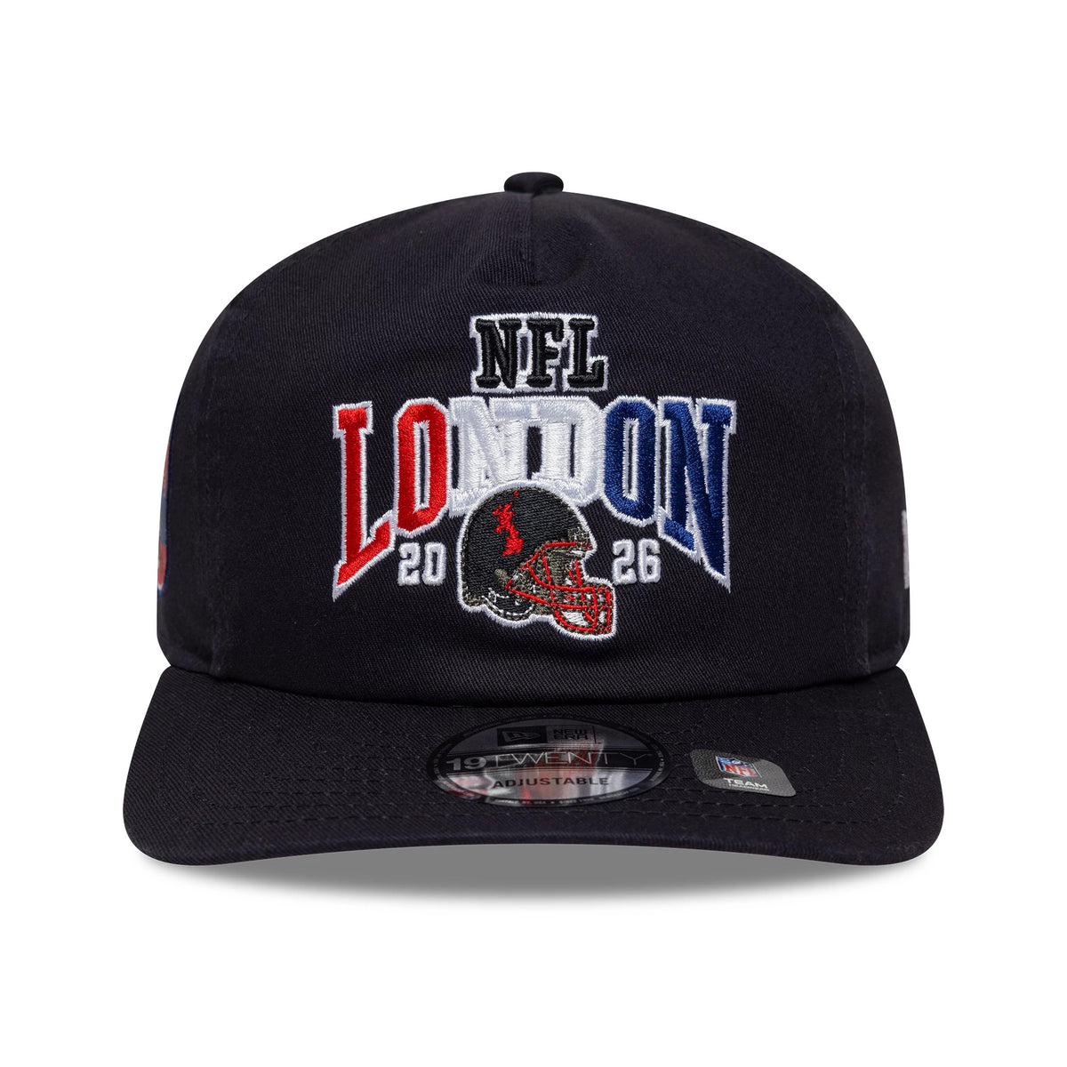 Pictured is this NFL International Games 2026 London Houston Texans 19TWENTY cap in navy. 3