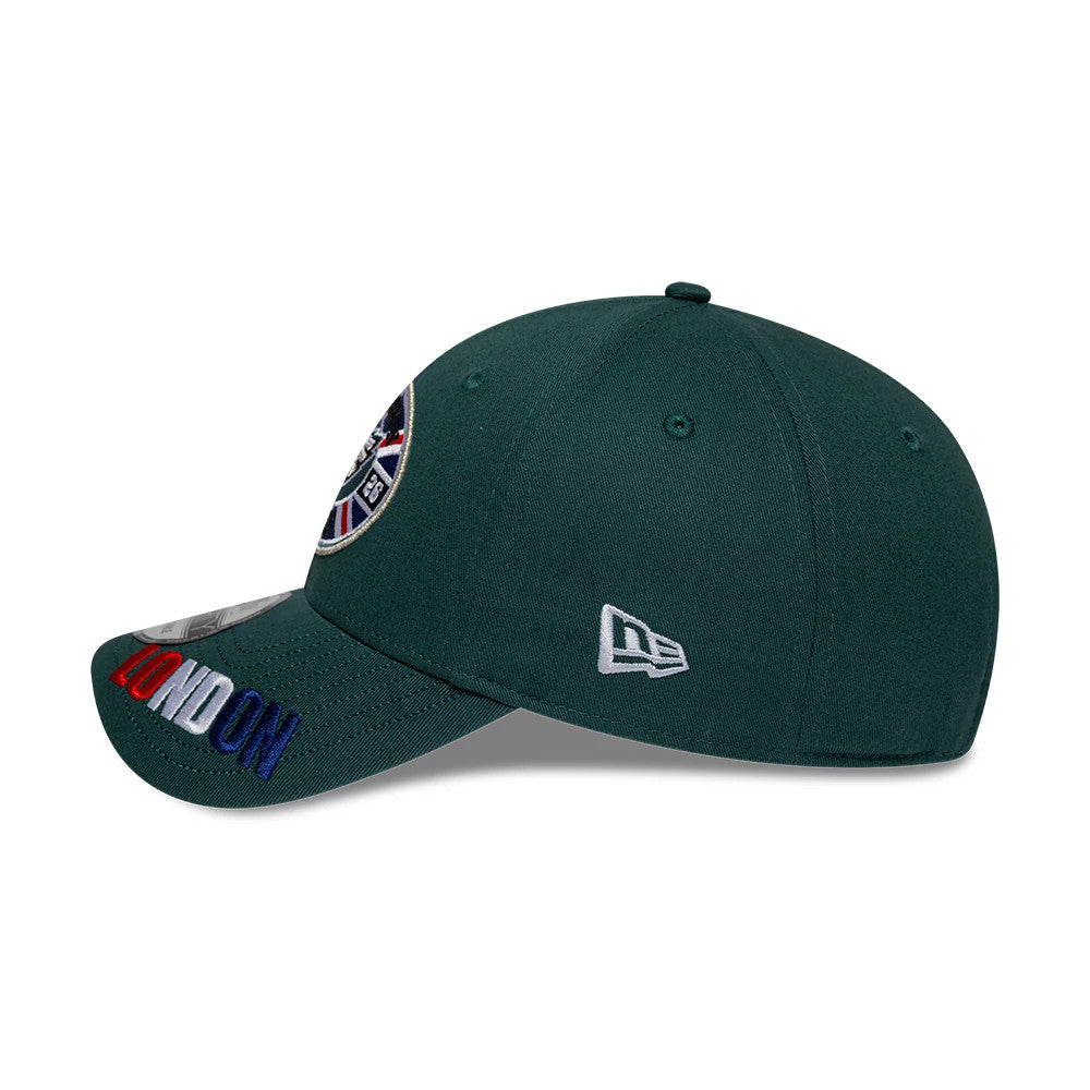 Pictured is this NFL International Games 2026 London Philadelphia Eagles 9FORTY cap in dark green. 4