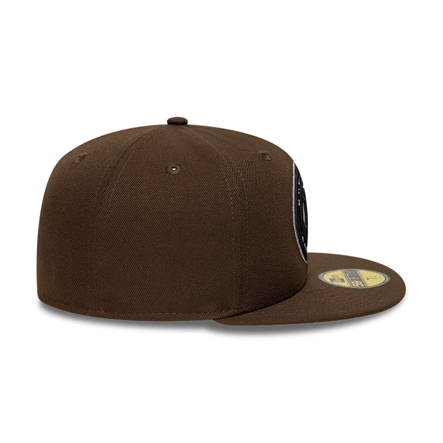 This is a Brooklyn Nets NBA Dark Brown 59FIFTY Fitted Cap 7