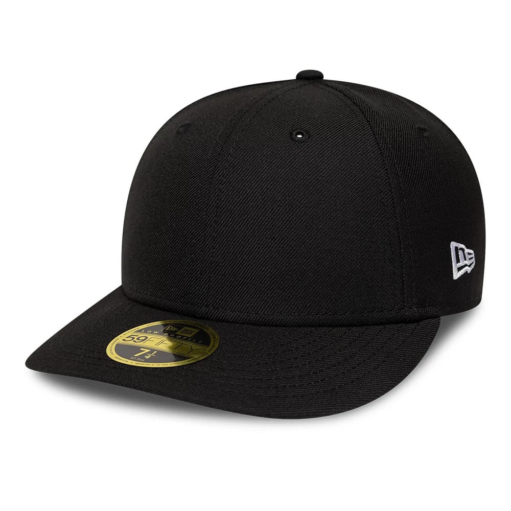 Pictured is this New Era Core Low Profile 59FIFTY Fitted cap in black. 1
