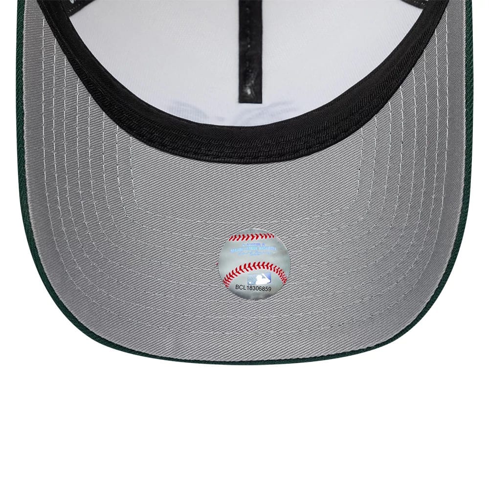 Pictured is this MLB Cooperstown Athletics 9FORTY A-Frame cap in white. 2