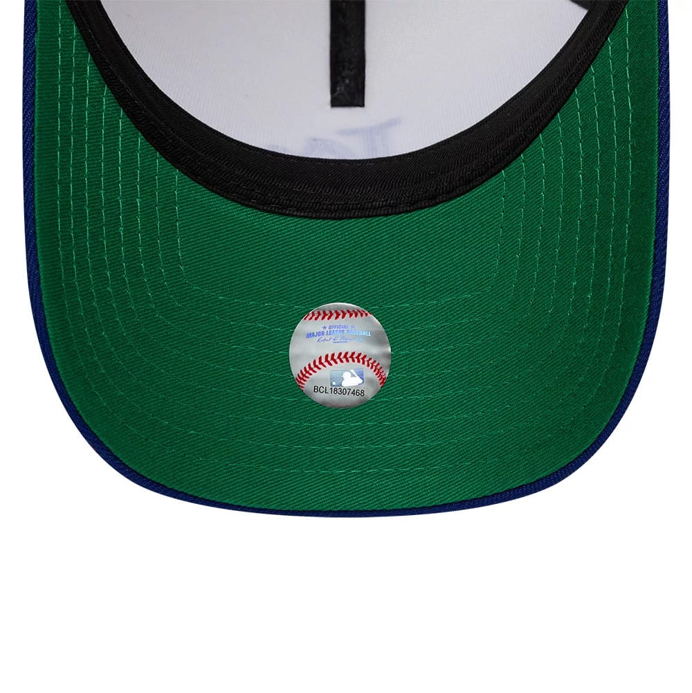 Pictured is this MLB Cooperstown LA Dodgers 9FORTY A-Frame cap in white & blue. 2