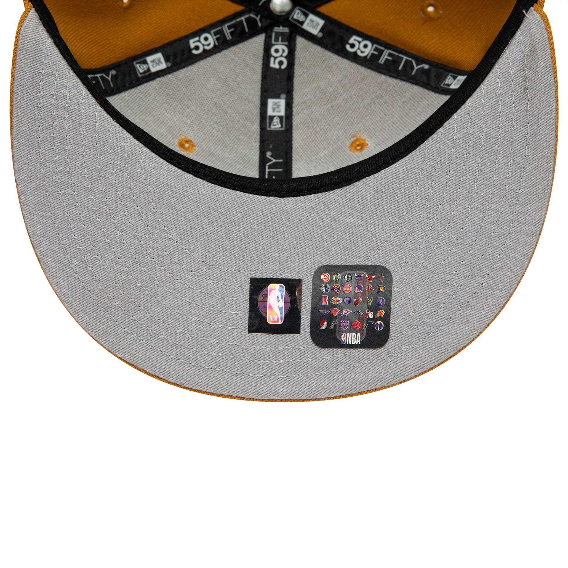 This is a Philadelphia 76ers NBA Camel Beige 59FIFTY Fitted Cap 2